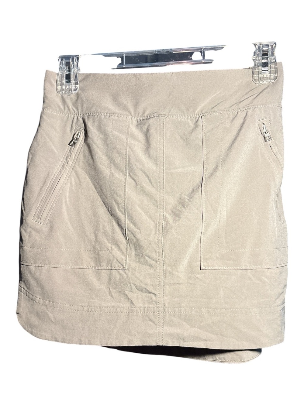 Athleta Neutral Beige Skort with Zip Pockets